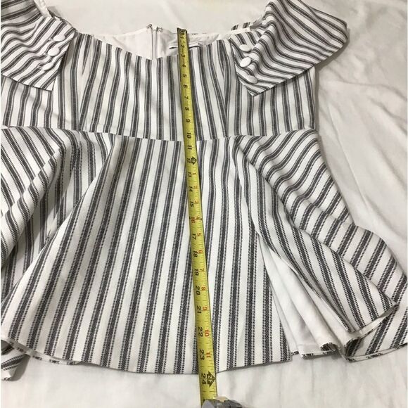 by egreis Stripe Short Sleeve Flare Top Size XXL - Picture 9 of 12